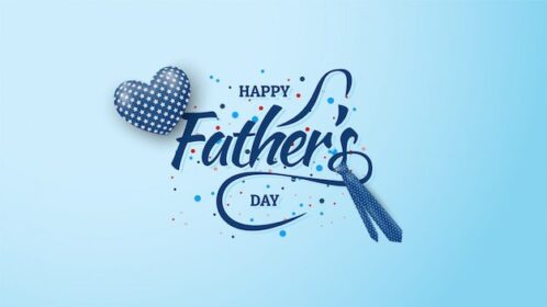 دانلود وکتور روز پدر با بادکنک آبی