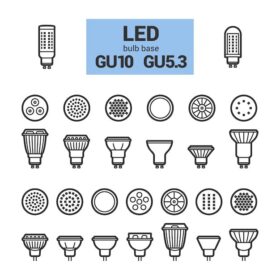 مجموعه آیکون وکتور لامپ LED
