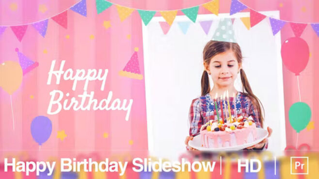 پروژه افترافکت اسلایدشو تولد Happy Birthday Slideshow