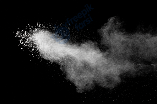 عکس استوک انفجار ذرات گرد و غبار سفید